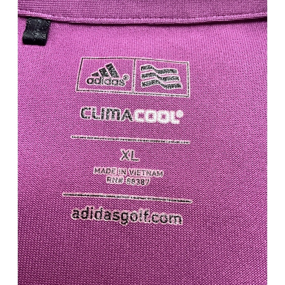Adidas Clima Cool Men's Purple Outdoor Short Sleeve Polo Shirt Size XL - Picture 4 of 8
